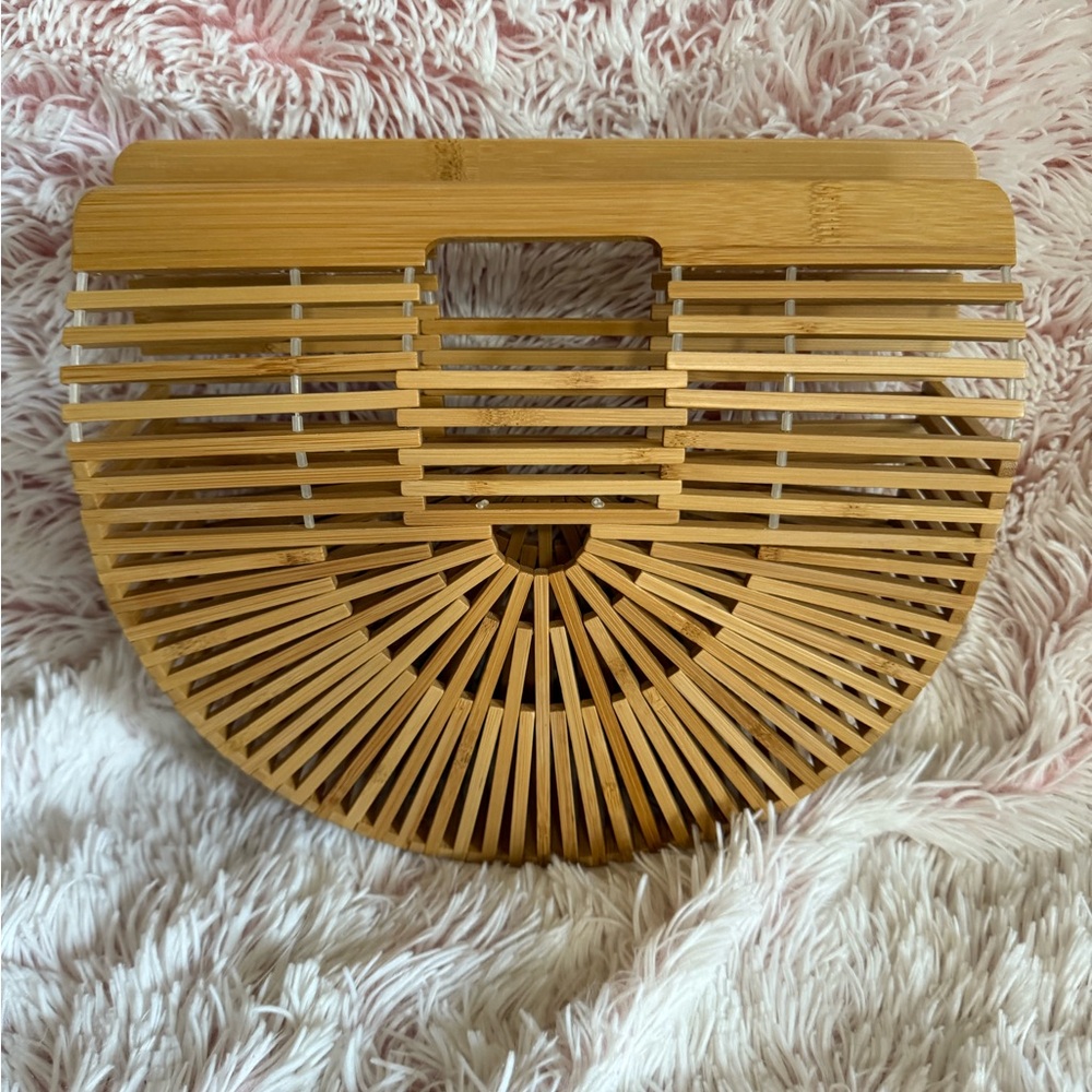 Bamboo Half-Moon Handbag
